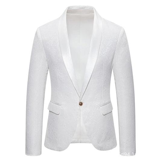 A0004 Men's Casual Suit Male Best Man Suit Foreign Trade Jacquard Suit Banquet Master of Ceremonies Dress Men's Jacket