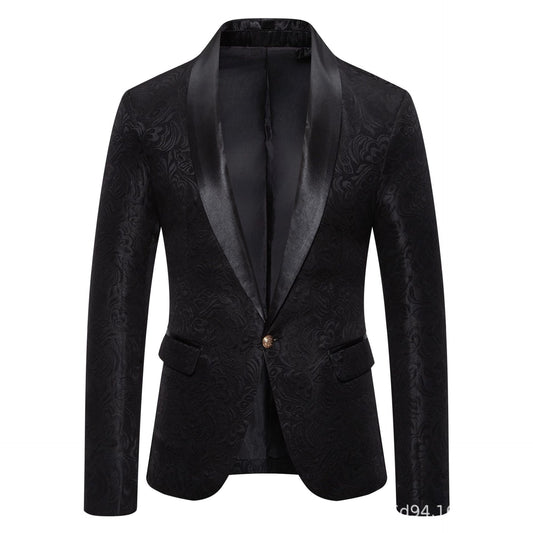 A0005 Men's Casual Suit Male Best Man Suit Foreign Trade Jacquard Suit Banquet Master of Ceremonies Dress Men's Jacket